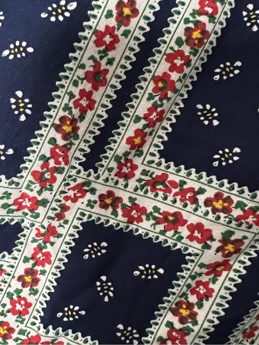 Natural Life Boho Maxi Skirt Floral Patchwork Print Coastal West Coast Navy - Picture 5 of 12
